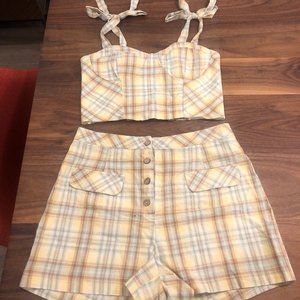 Urban Romantics Matching Plaid Set, Size M